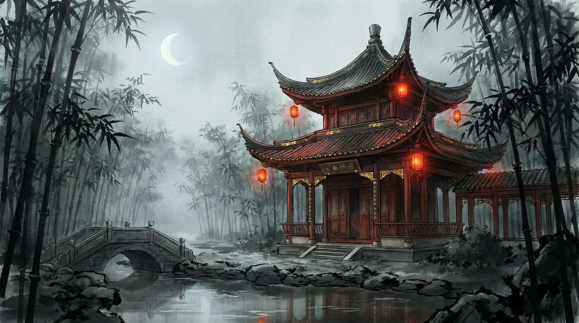 糖心Vlog古风建筑竹林意境影像